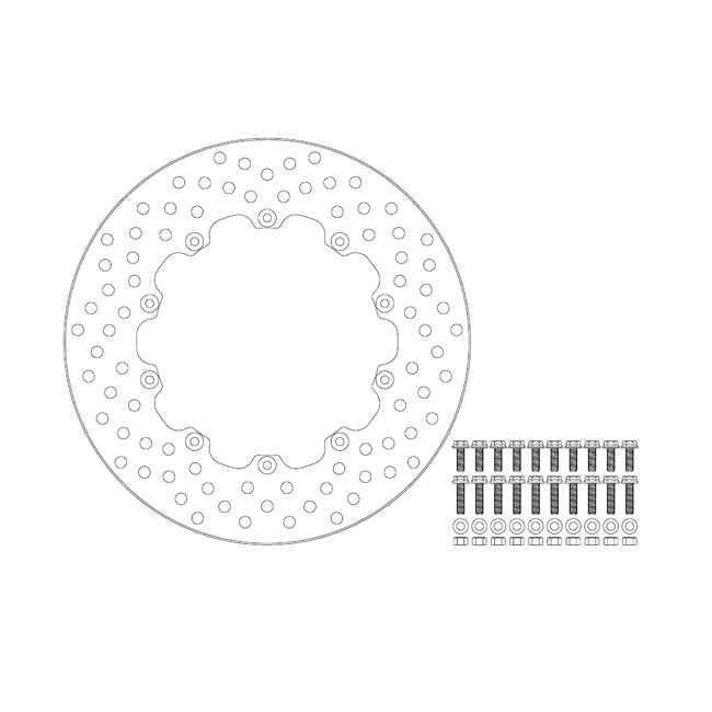 Moto-Master Halo series fixed brake rotor