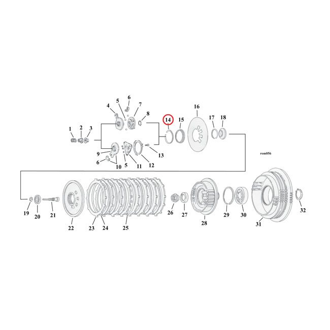 Retaining ring, clutch