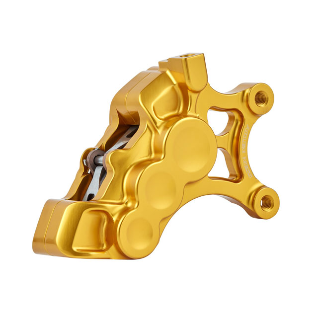 Arlen Ness, 6P differential bore brake caliper R/F. Gold