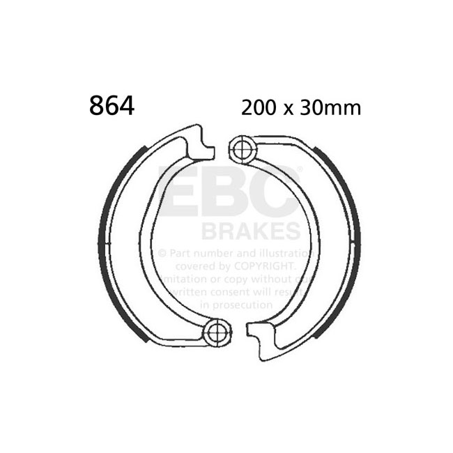 EBC plain brake shoes