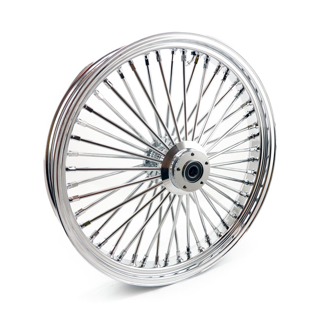 MCS Radial 48 fat spoke front wheel 3.50 x 23 DF chrome