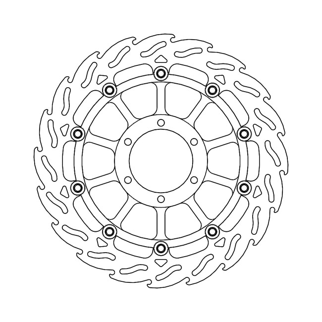 Moto-Master Flame series floating brake rotor