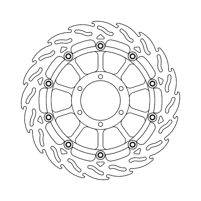 Moto-Master Flame series floating brake rotor