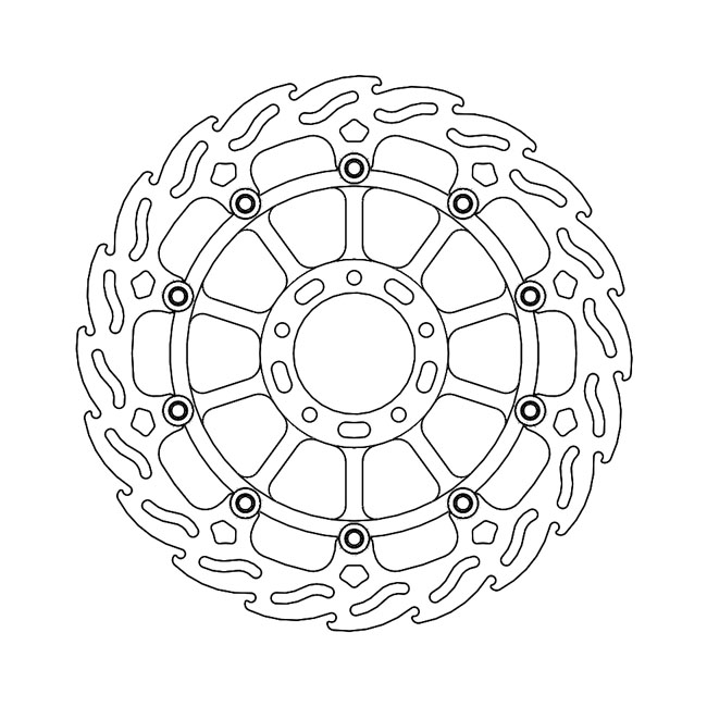 Moto-Master Flame series floating brake rotor