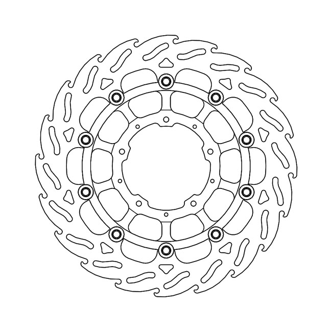 Moto-Master Flame series floating brake rotor