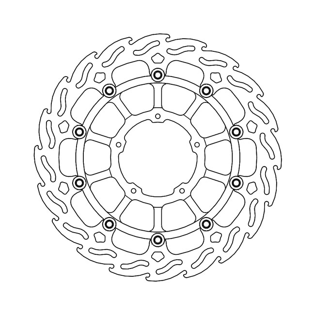 Moto-Master Flame series floating brake rotor