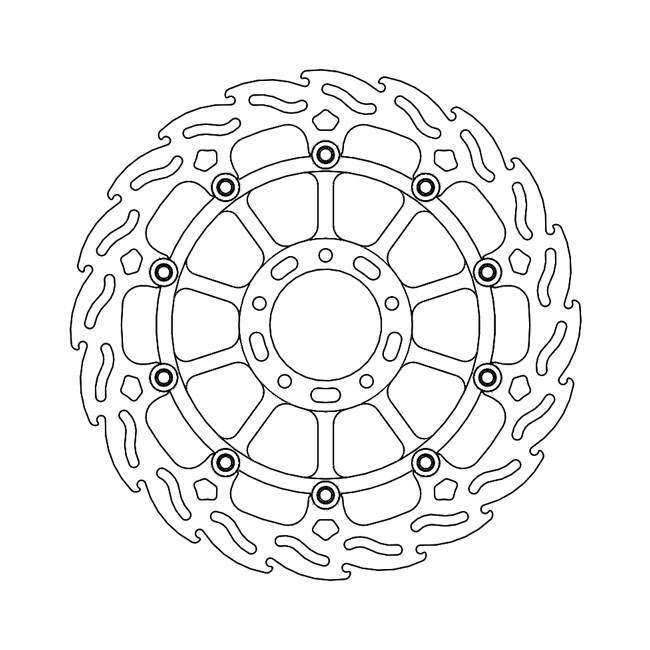 Moto-Master Flame series floating brake rotor