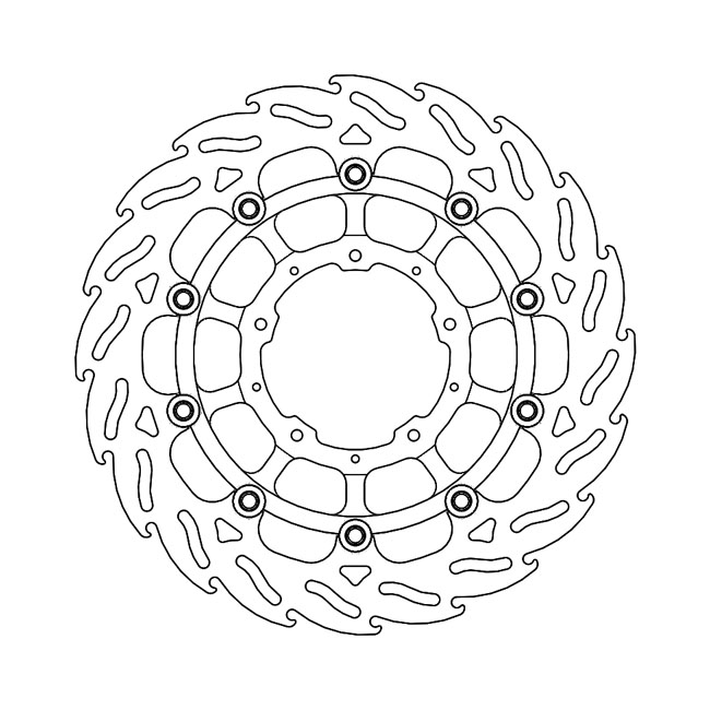 Moto-Master Flame series floating brake rotor