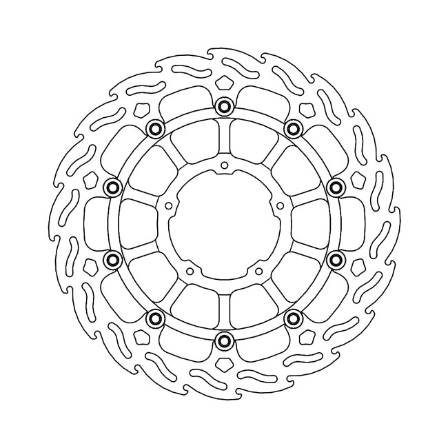 Moto-Master Flame series floating brake rotor