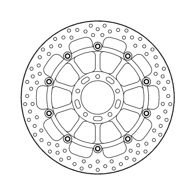 Moto-Master Halo series floating brake rotor