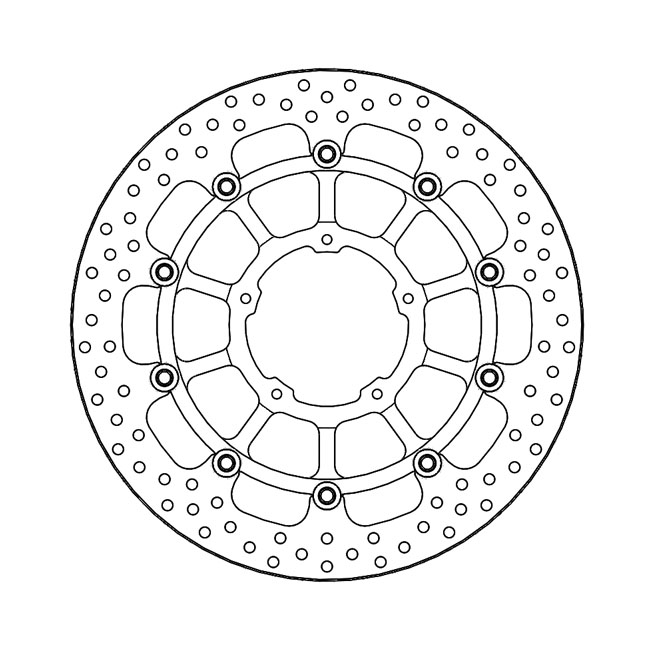 Moto-Master Halo series floating brake rotor