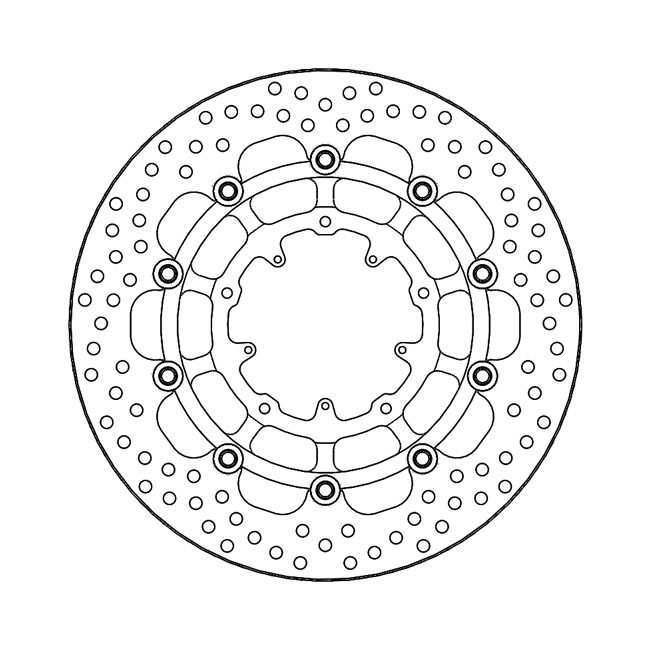 Moto-Master Halo series floating brake rotor