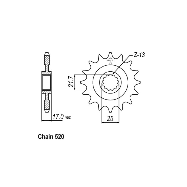 JT Front Sprocket 1381.15