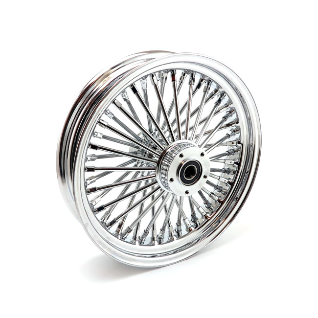 MCS Radial 48 fat spoke front wheel 3.50 x 16 DF chrome