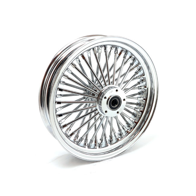 MCS Radial 48 fat spoke front wheel 3.50 x 16 SF chrome