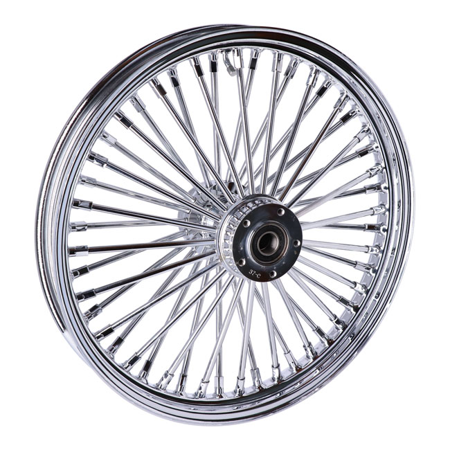 MCS Radial 48 fat spoke front wheel 2.15 x 19 DF chrome