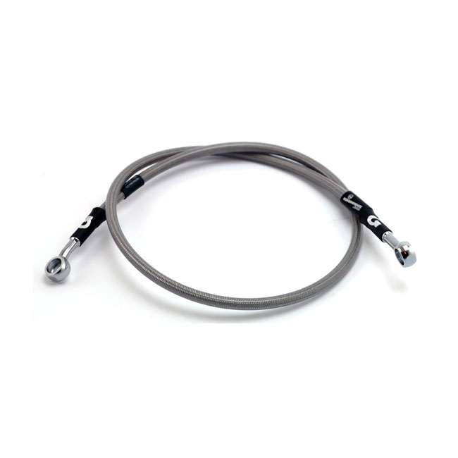 Goodridge brake line upper front, stainless clear coated