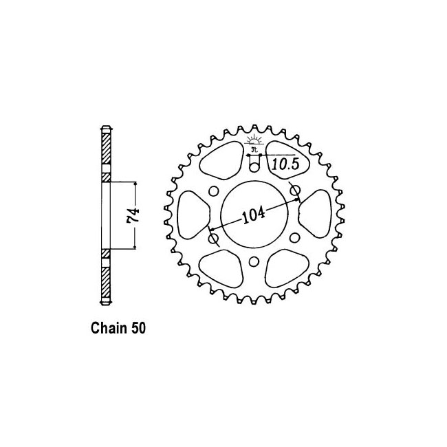 JT Rear Sprocket 481.42