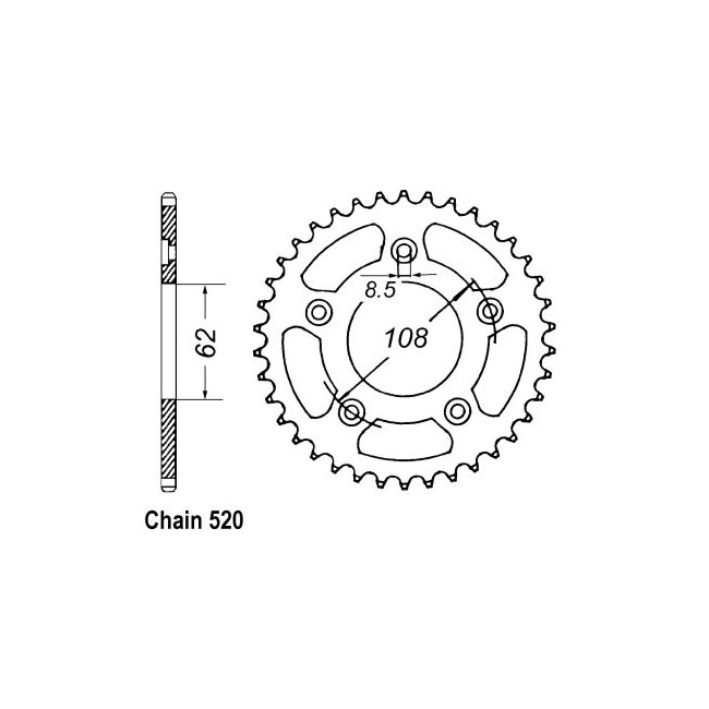 JT Rear Sprocket 701.39