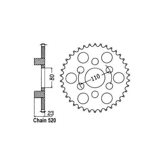 JT Rear Sprocket 19.38