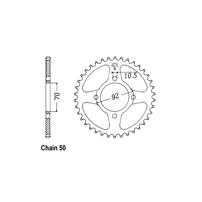 JT Rear Sprocket 476.44