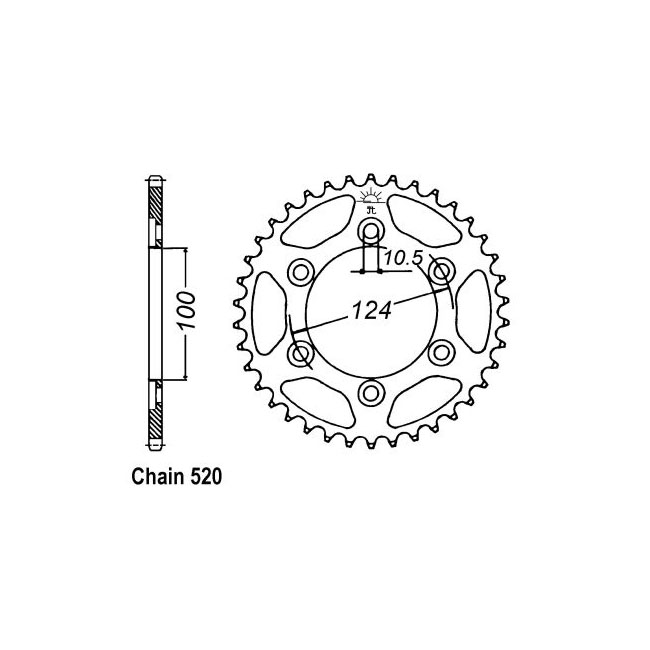 JT Rear Sprocket 735.48