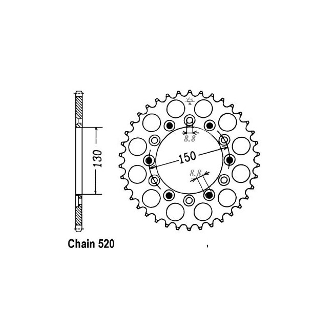 JT Rear Sprocket 245/251.41