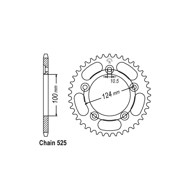 JT Rear Sprocket 744.36