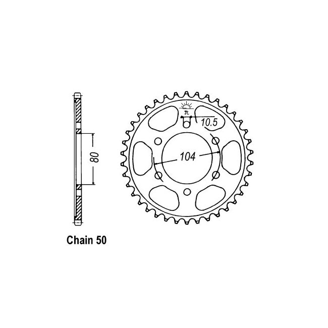 JT Rear Sprocket 488.44