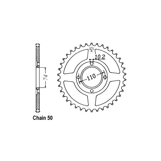 JT Rear Sprocket 280.33