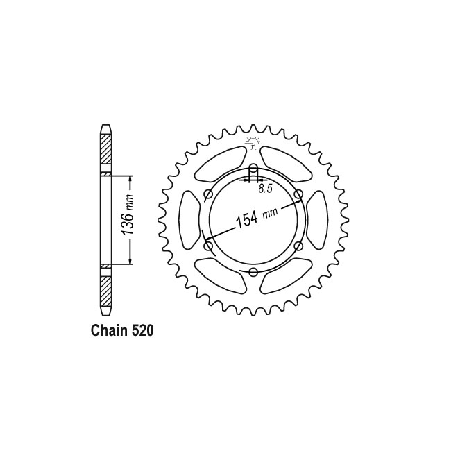 JT Rear Sprocket 9.47