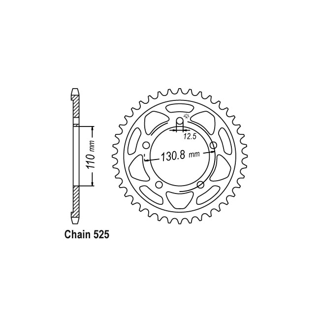 JT Rear Sprocket 7.44