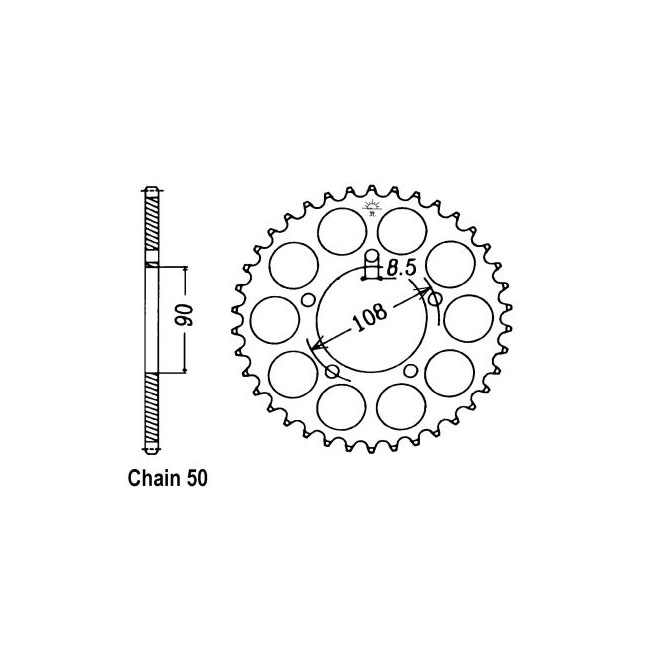 JT Rear Sprocket 1022.40