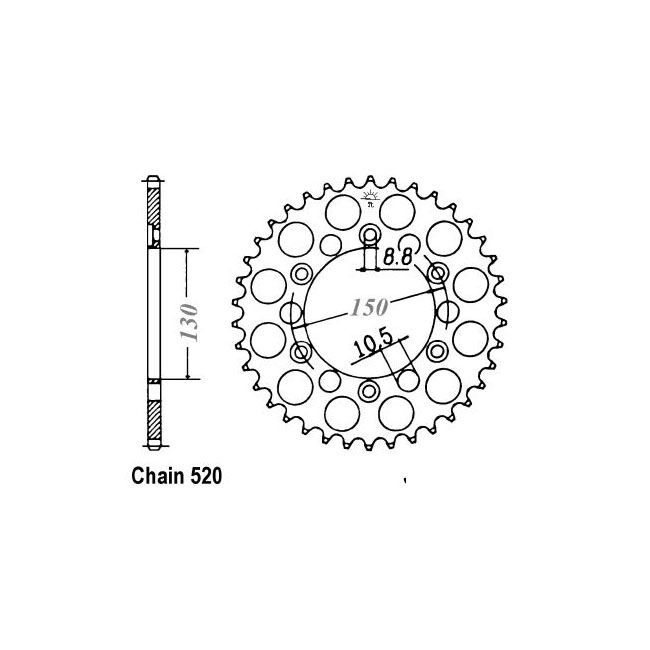 JT Rear Sprocket 245/305.47