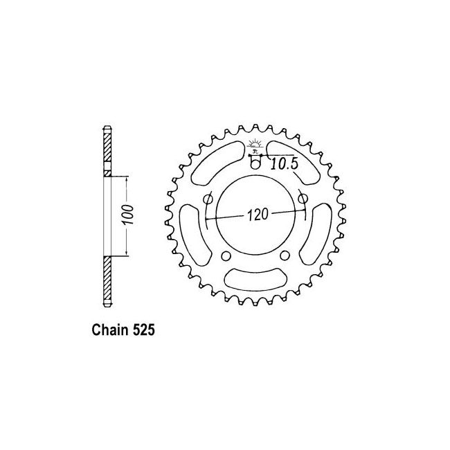 JT Rear Sprocket 702.42