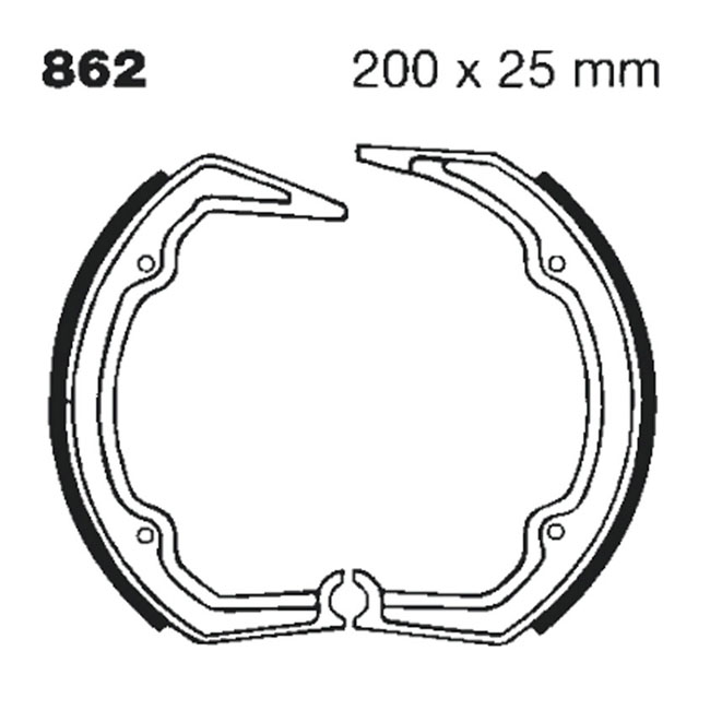 EBC plain brake shoes