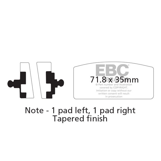 EBC V-pad Semi Sintered brake pads