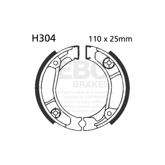 EBC plain brake shoes