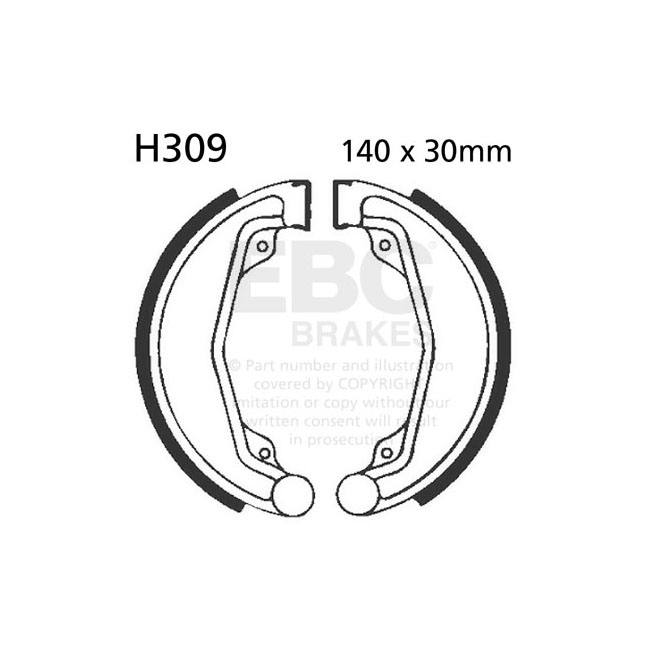 EBC plain brake shoes