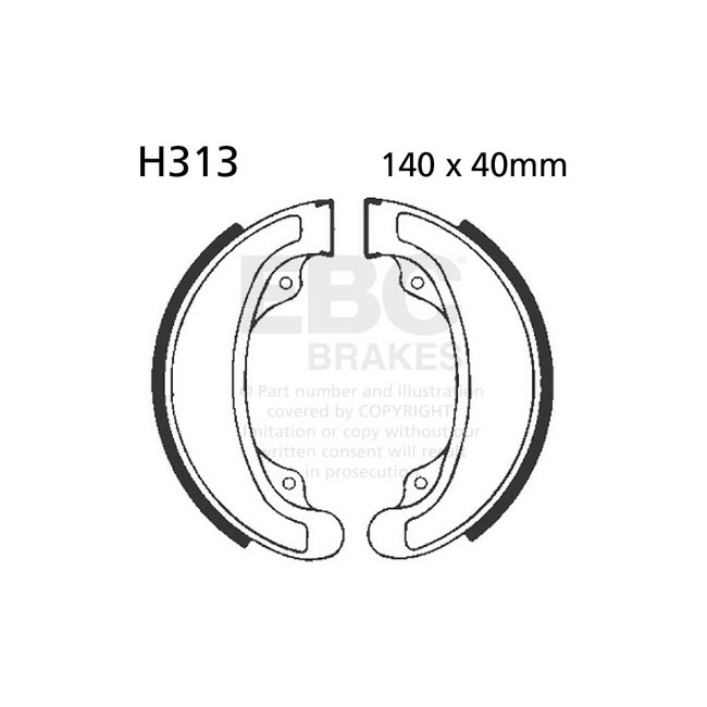 EBC plain brake shoes