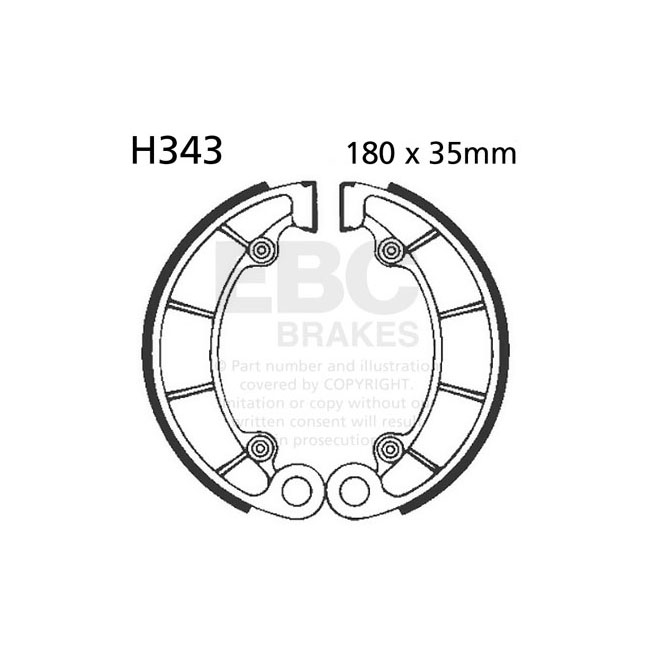 EBC plain brake shoes