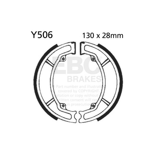 EBC grooved brake shoes