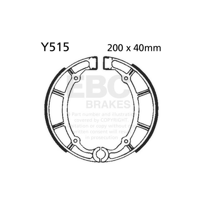 EBC plain brake shoes