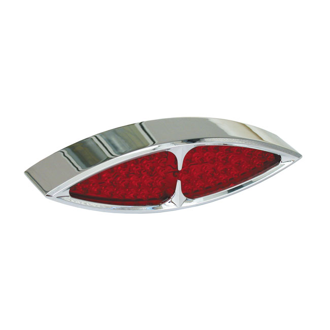 Masai LED taillight. Chrome. Red lens