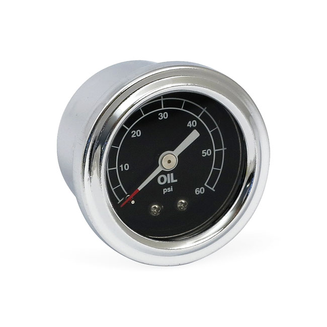 Oil pressure gauge, liquid filLED 60PSI