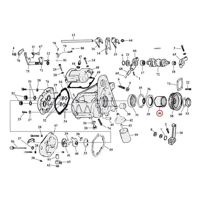 JIMS spacer, transmission sprocket