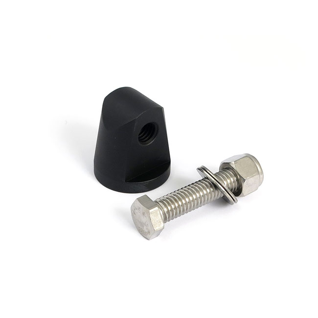 Straight cone headlamp mount block. Black