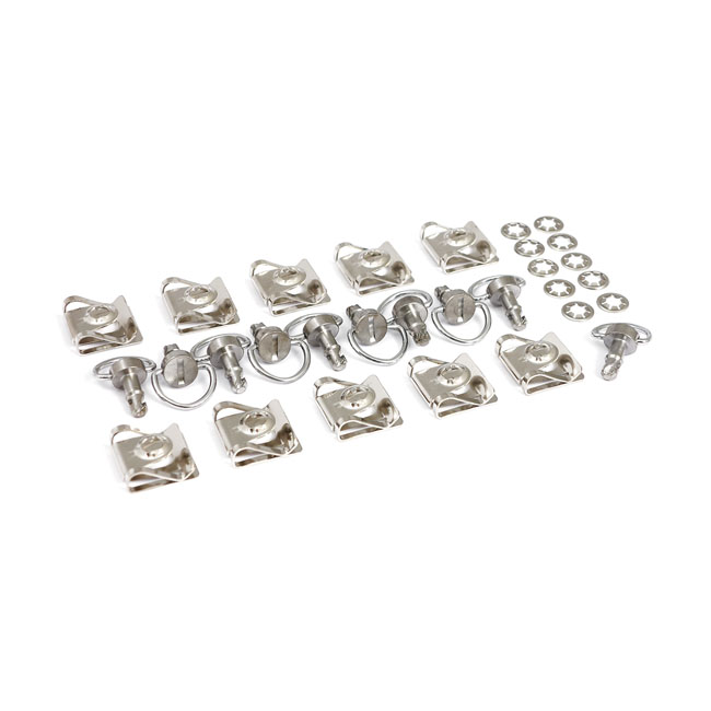 M6 Quick-lock fastener set silver