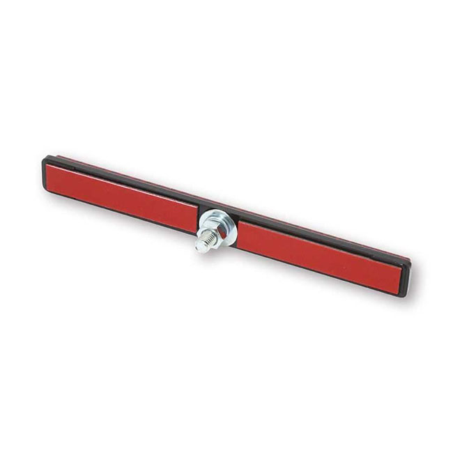 Universal B-Seen reflector. Rectangular. 129x23mm. Red