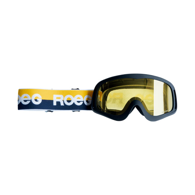 Roeg Peruna Yellow Stripe goggle black and yellow/blue strap One size fits most